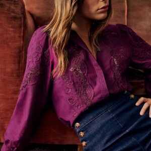 Sezane Deep Purple Honey Short